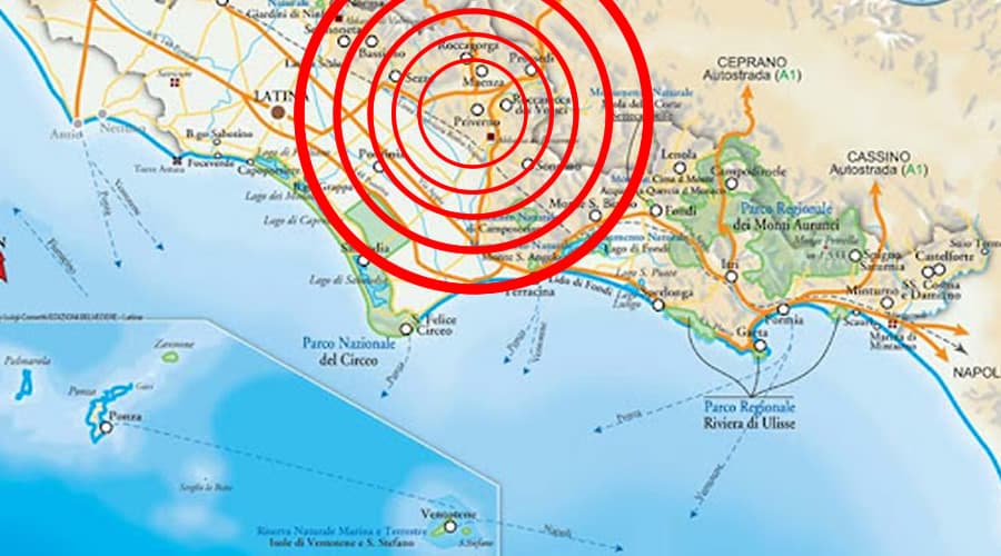 Due scosse di terremoto registrate in Provincia di Latina