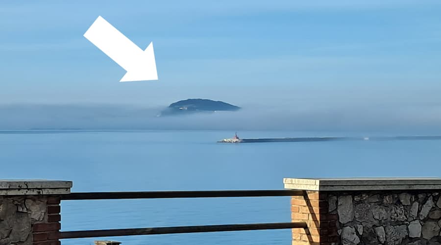 Gaeta l'isola che non c'è. Oggi lo spettacolo naturale