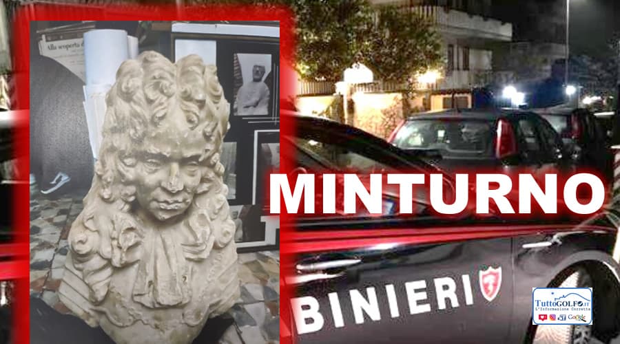 Minturno, rubato il busto in marmo raffigurante il Principe Antonio Caracciolo Carafa