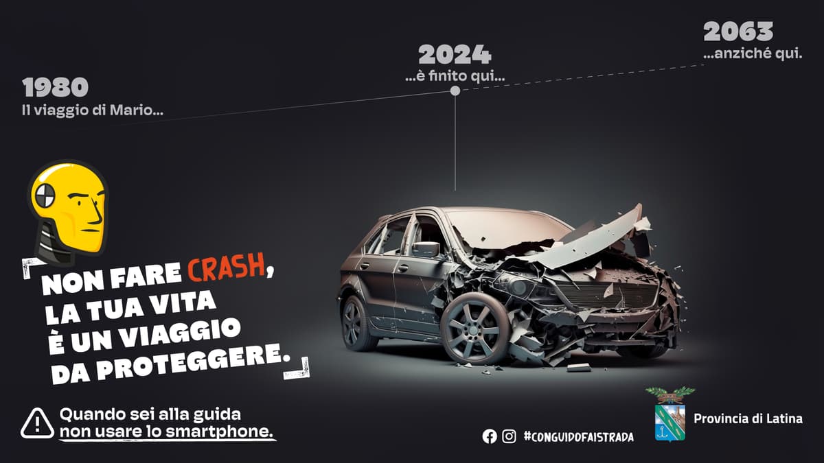 Incidenti stradali: in Provincia di Latina +15,3% rispetto all’anno precedente, 56 decessi