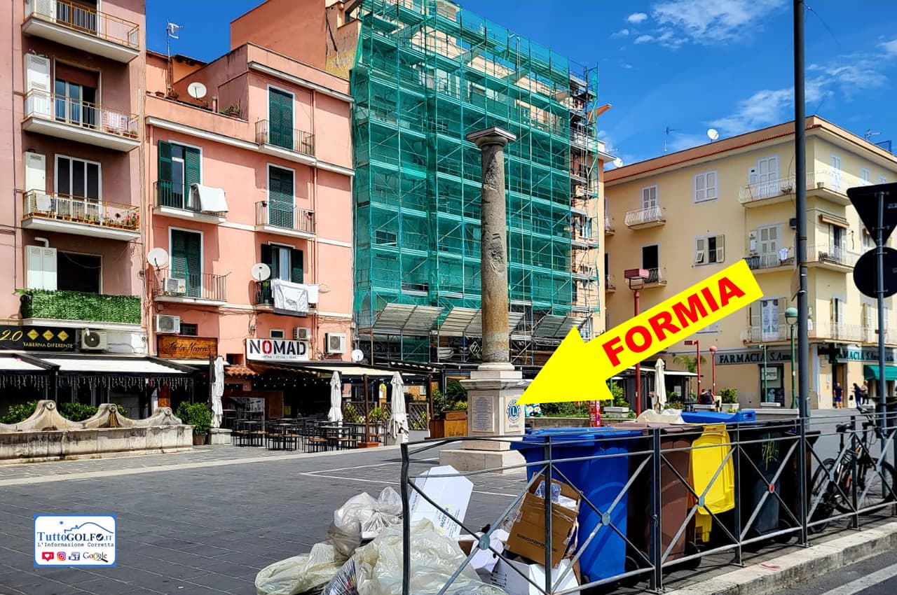 Rimozione del pannello pubblicitario “Lions” dal monumento “Colonna della Libertà” di Formia