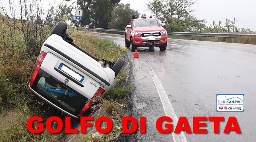 Golfo di Gaeta, Febbre del Sabato Sera: Sbanda e finisce in canale di scolo dell'acqua. Positivo al principio attivo THC