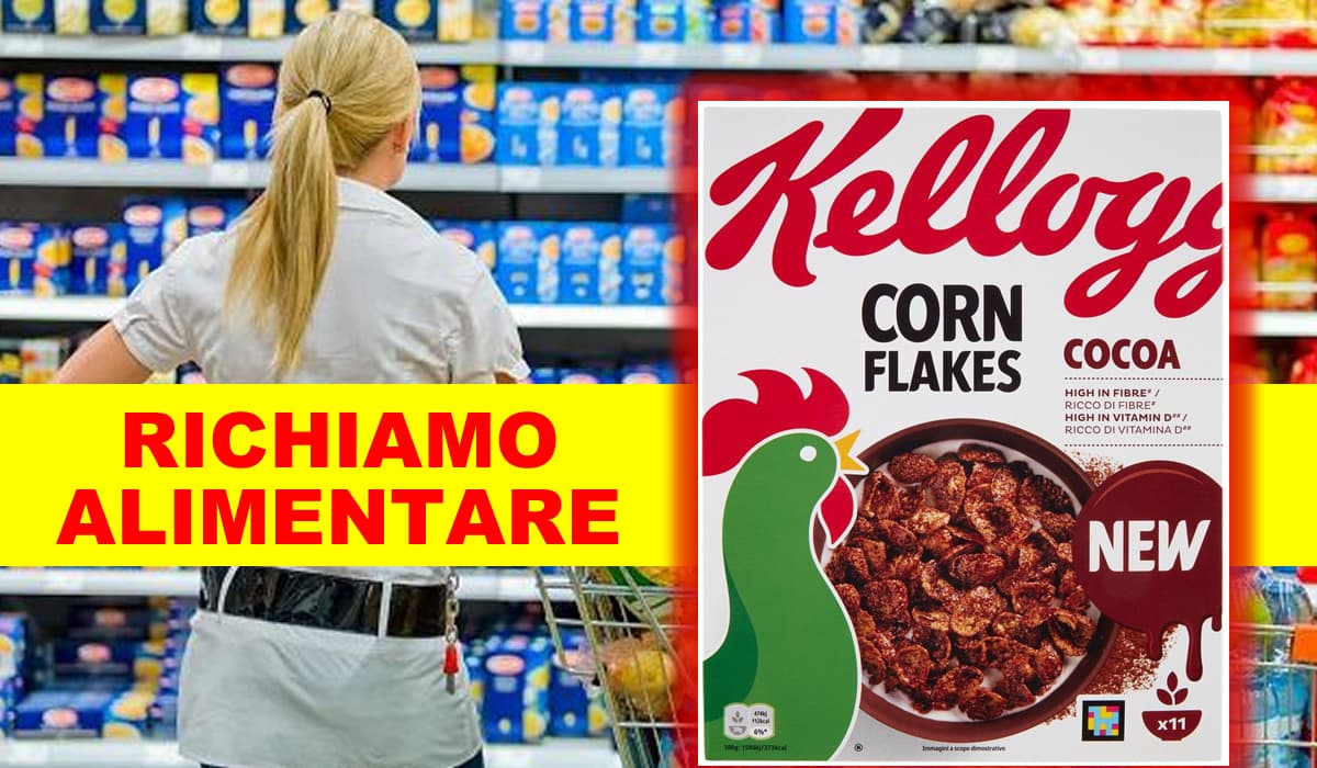 KELLOGG'S CORN FLAKES COCOA, richiamo alimentare dal Ministero della Salute. Le motivazioni