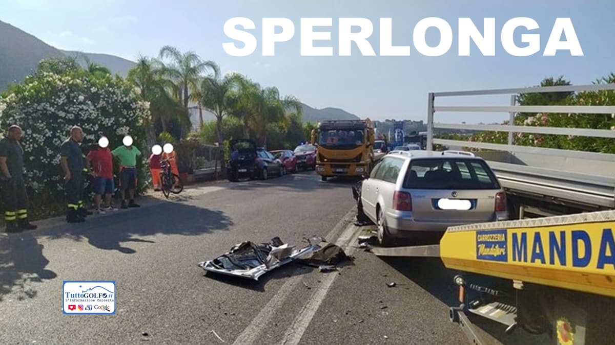 Incidente stradale nei pressi del Cimitero di Sperlonga. Uno dei malcapitati è stato trasportato al Dono Svizzero