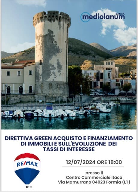 Mediolanum e Remax al Centro Commerciale Itaca sulle direttive Green Immobiliari, 12 luglio ore 18:00