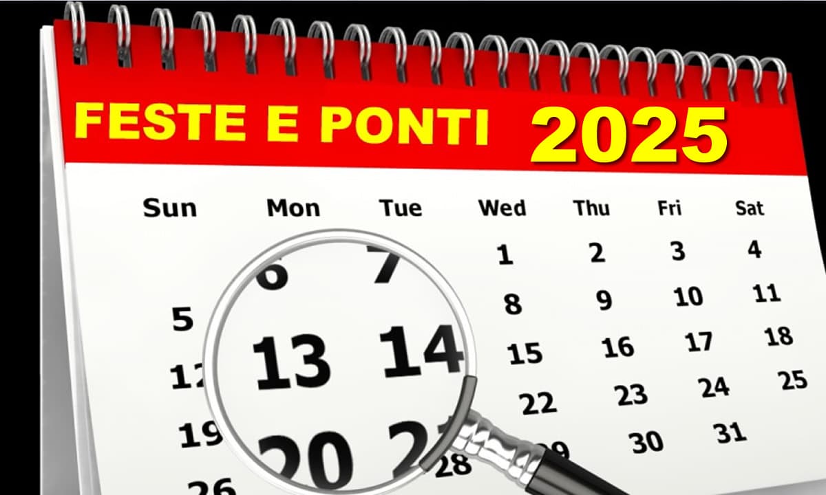 Ponti 2025. Tantissimi le feste da calendario