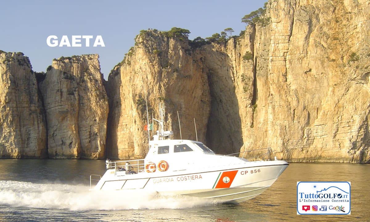 Gaeta, Serapo - Salvataggio di un windsurfista in difficoltà al calar del sole