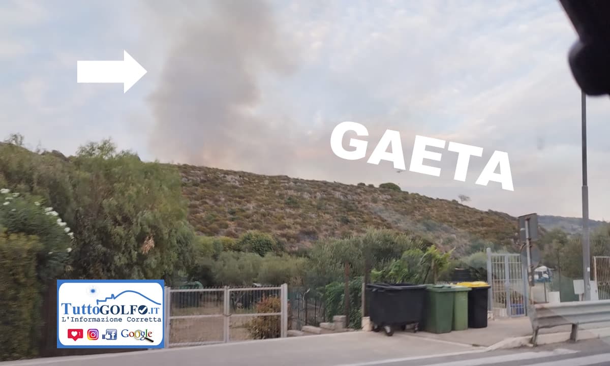 Ancora una segnalazione d'incendio a Gaeta sul finire dell'estate