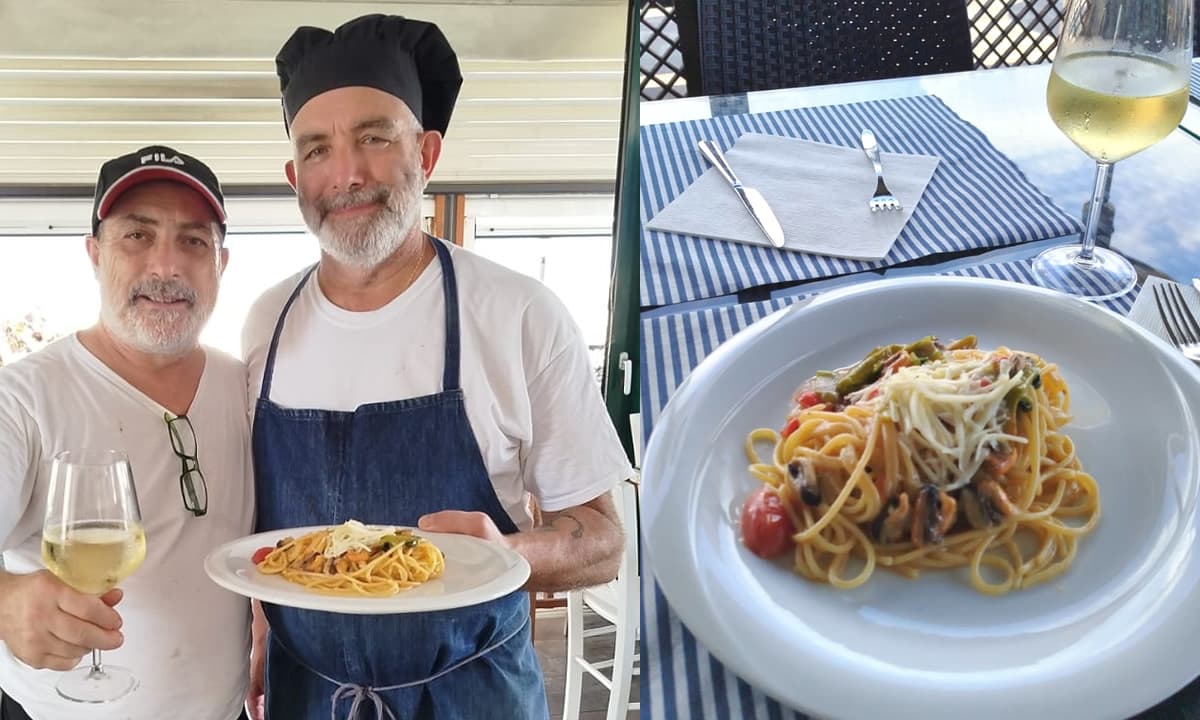 Spaghetti all'ischitana con cozze, peperoncini verdi e Provolone del Monaco