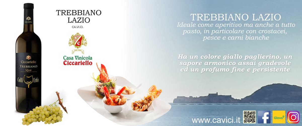 Trebbiano Lazio IGP CAVICI, profumo fine e persistente. Ideale come aperitivo