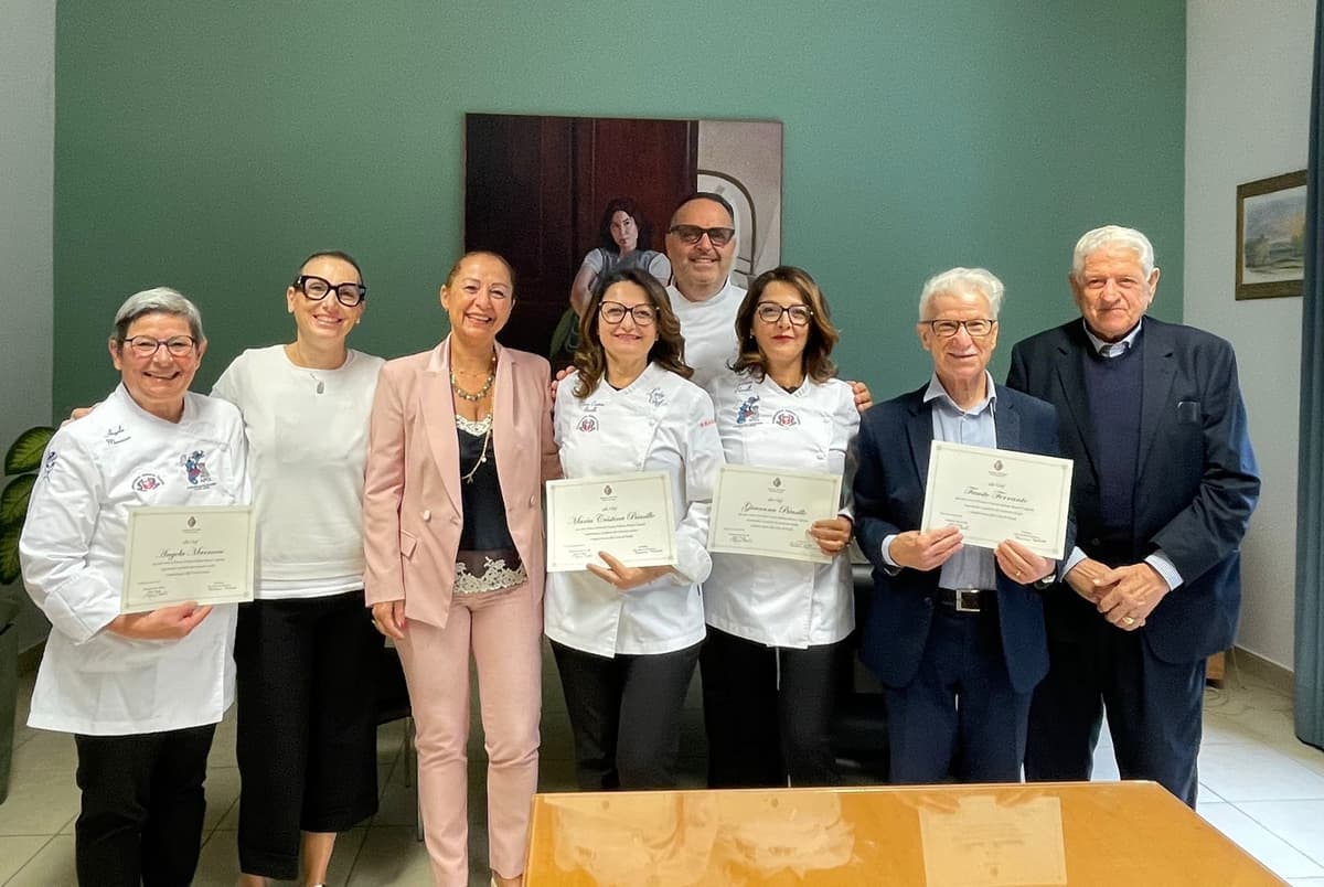 Premiati quattro Chef dal sindaco di Fondi - Maria Cristina Biasillo, Fausto Ferrante, Angela Marocco e Giovanna Biasillo