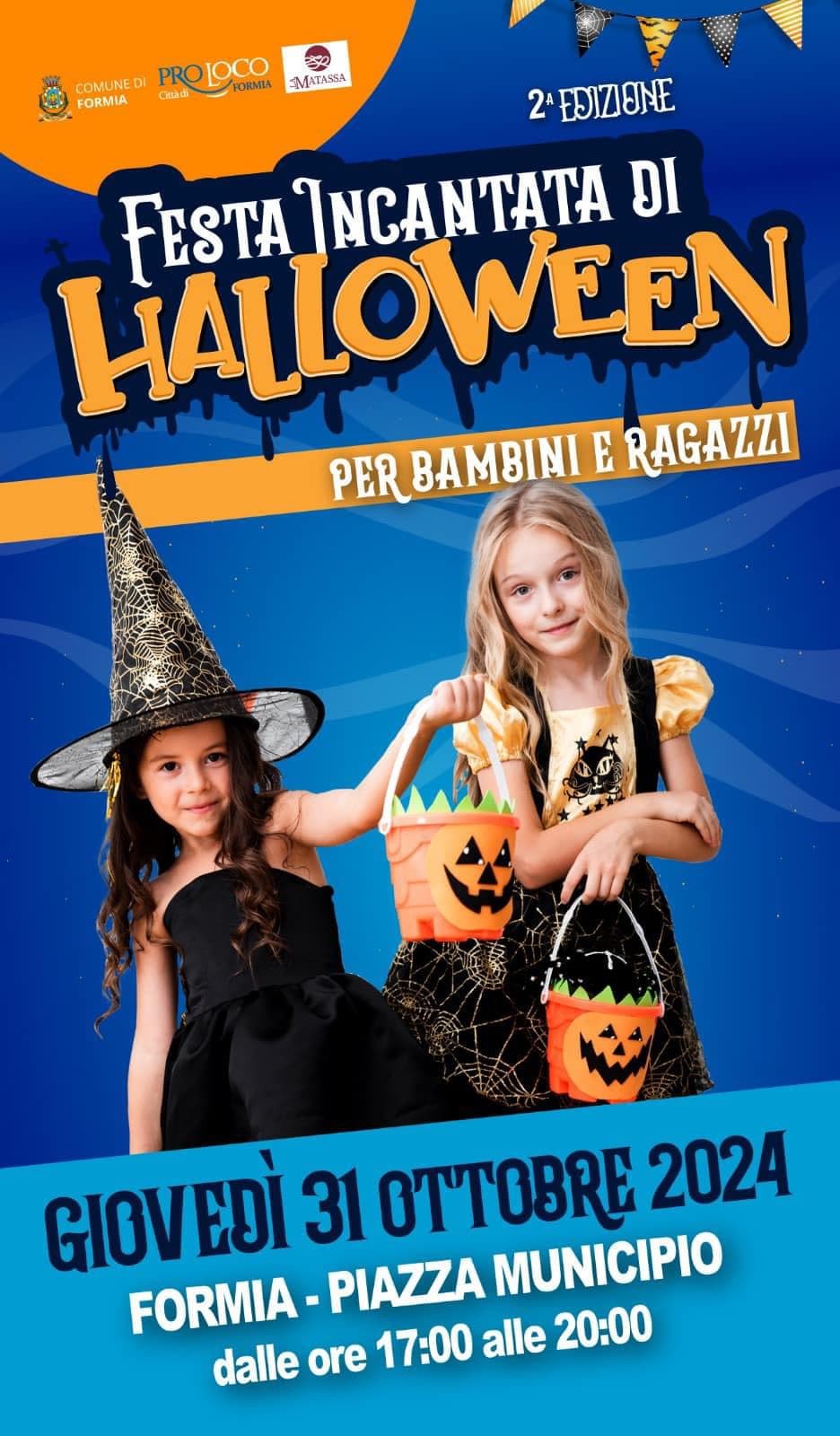Formia, 30 e 31 ottobre: "La Notte dei Sospiri" e la "Festa incantata di Halloween" in Corte Comunale e Piazza Municipio.
