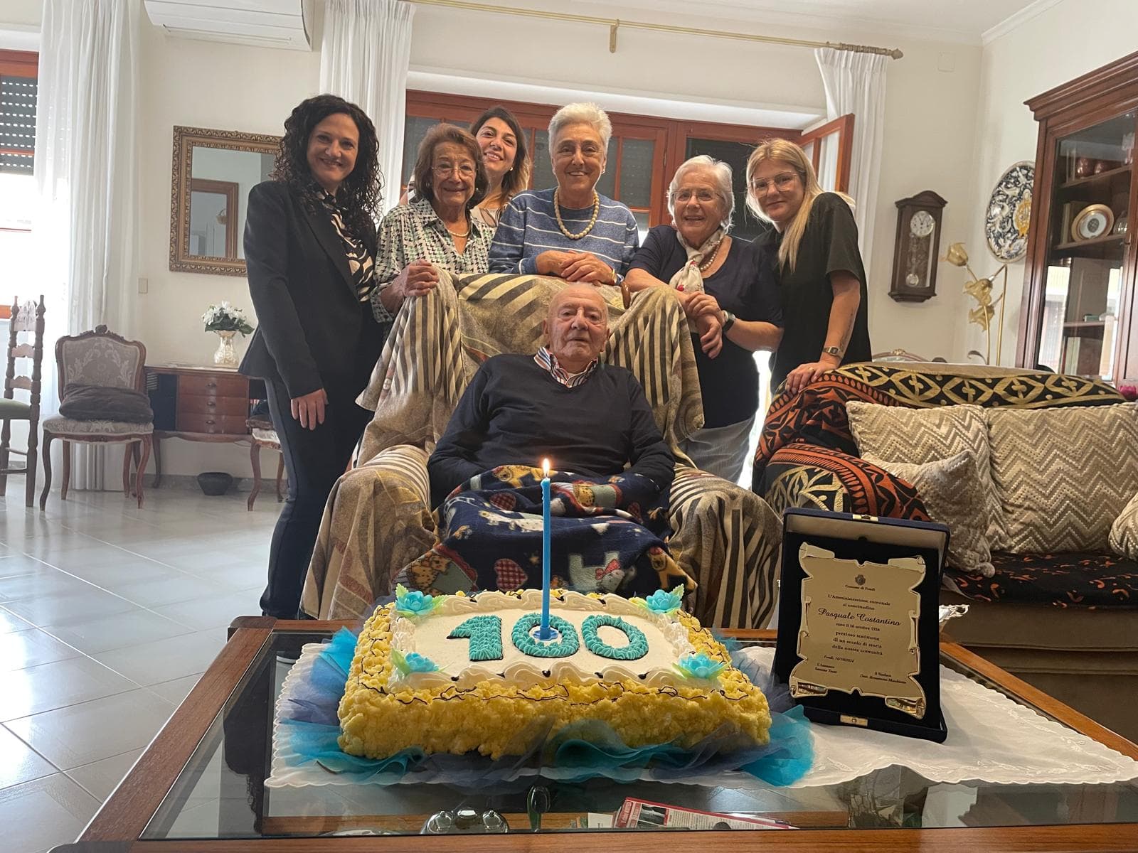 Il cittadino fondano Pasquale Costantino spegne 100 candeline