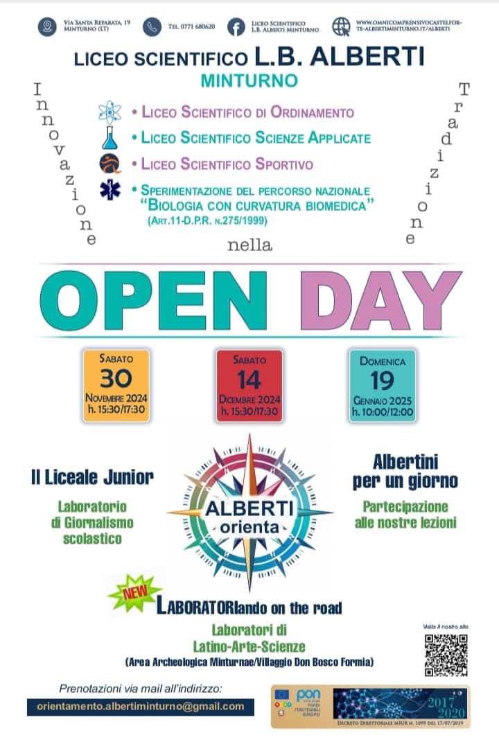 Liceo Scientifico Alberti, molte le presenze dei ragazzi agli open day. Le date ancora utili per vedere la scuola