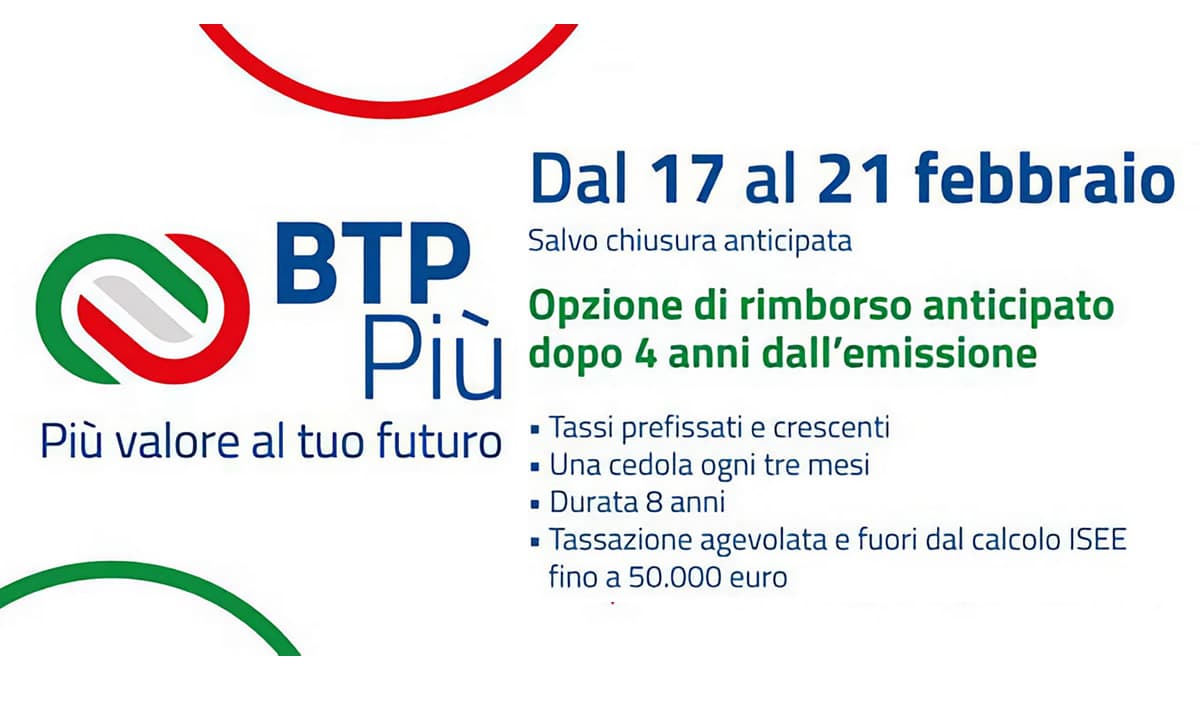 Interessi BTP Più, il collocamento e le novità di questa emissione