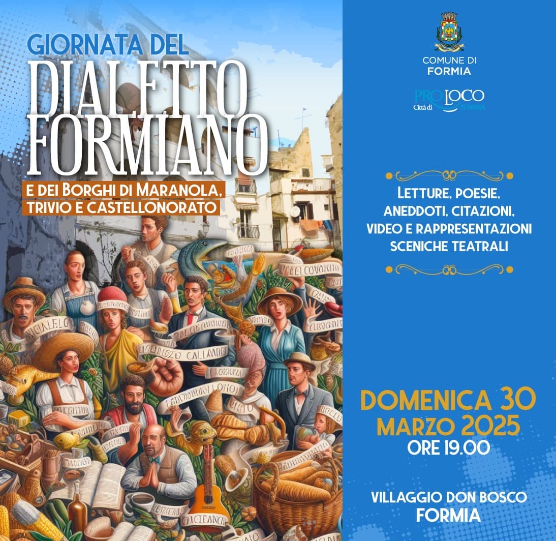 Formia, Villaggio Don Bosco: "Giornata nazionale del dialetto e delle lingue locali", domenica 30 marzo, ore 19:00.
