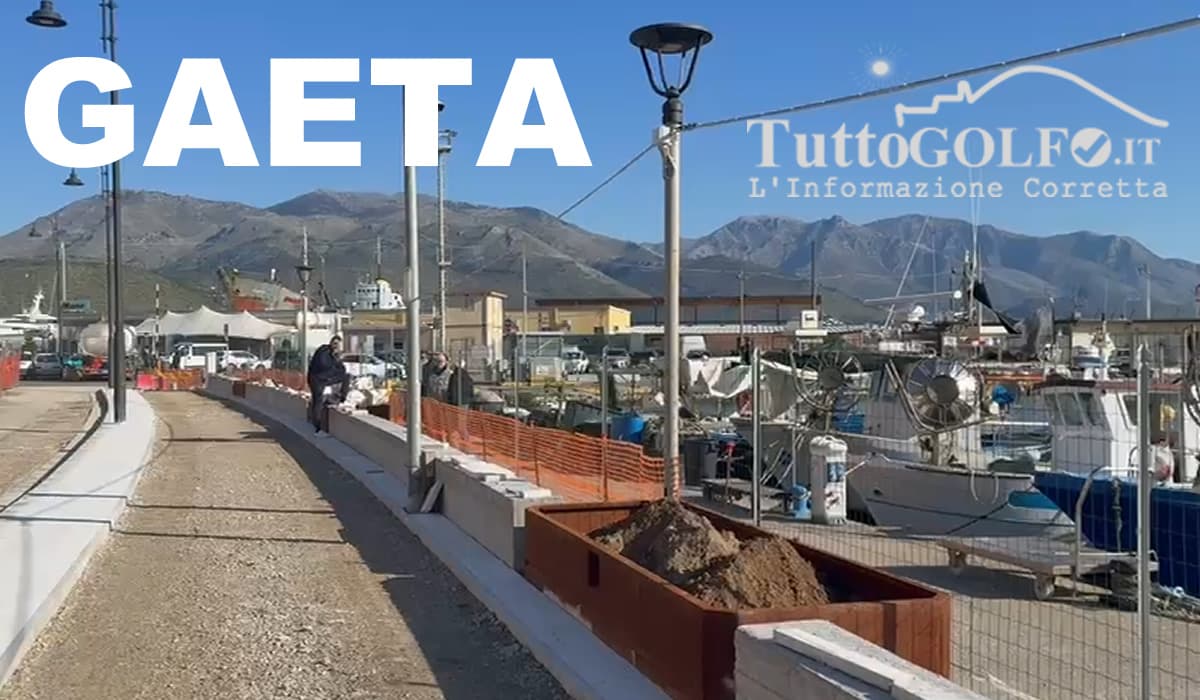 Gaeta - Proseguono in maniera spedita i lavori di riqualificazione del lungomare Caboto in «Zona Peschiera»