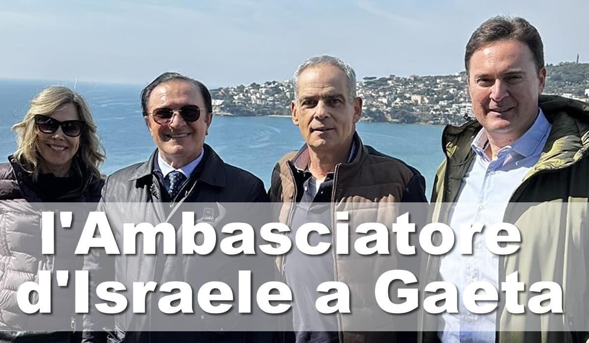 L'Ambasciatore d'Israele in visita a Gaeta accompagnato da Roberto Mari e Andrea Brengola