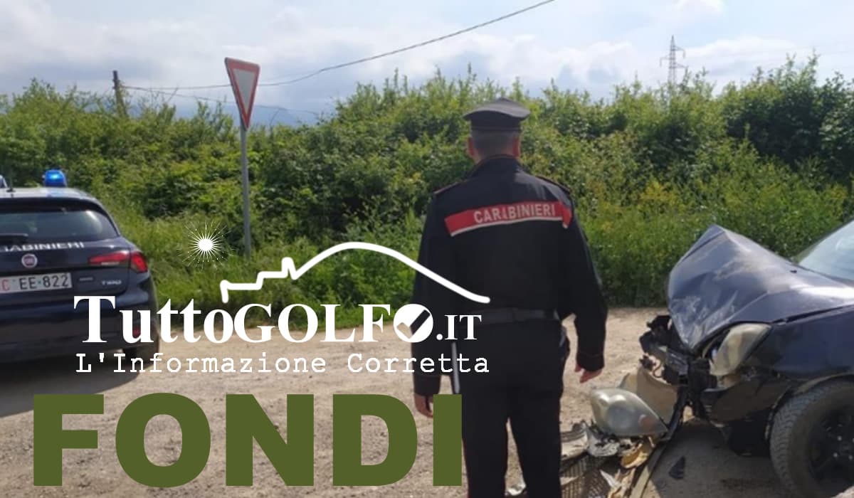 Fondi, incidente stradale: l'intervento dei Carabinieri