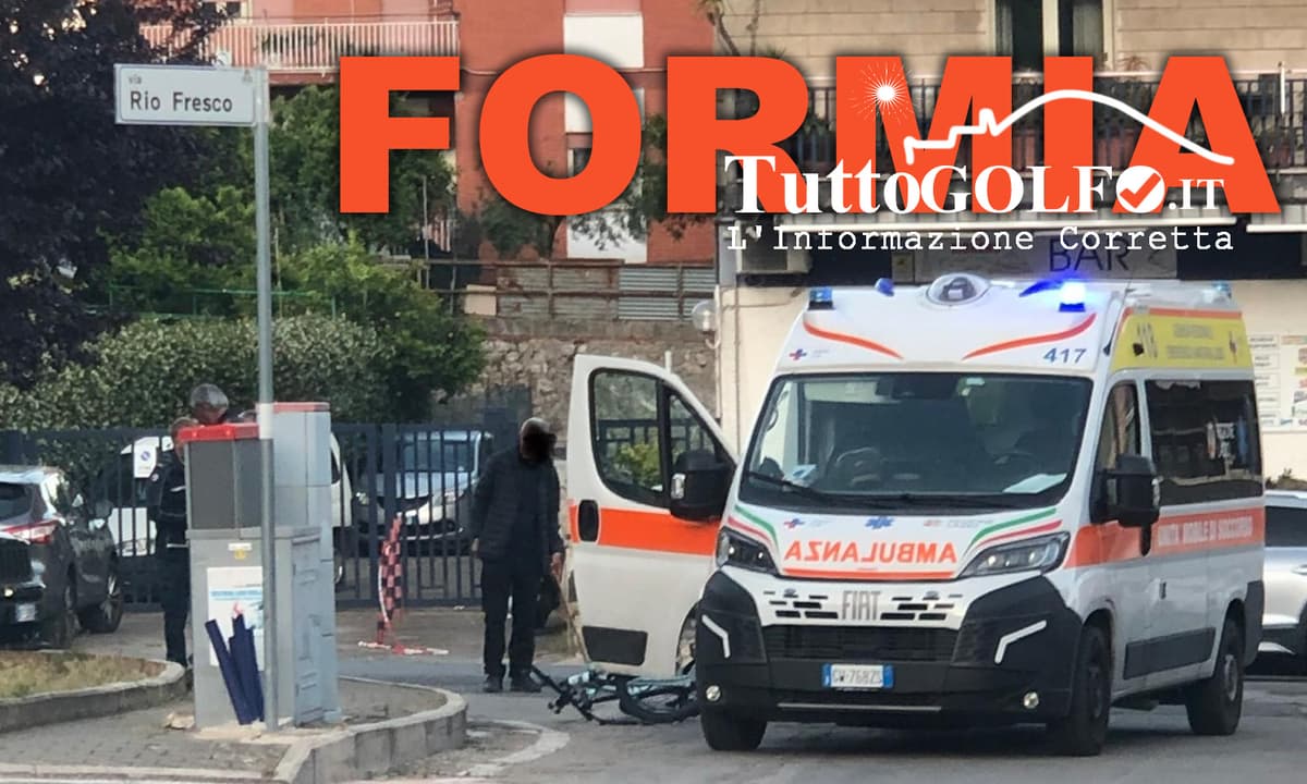 Formia, incidente stradale: coinvolto un ciclista