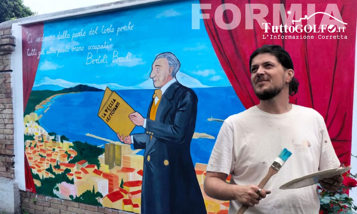Formia, Pasquale Vezza è l'autore del murale dedicato a Remigio Paone