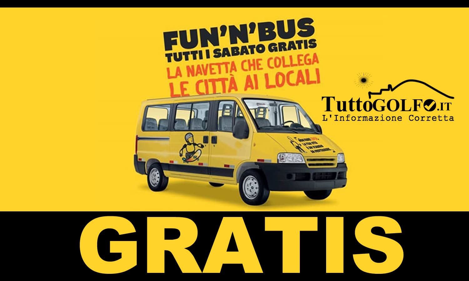Movida sicura tra Gaeta, Formia e Minturno. Pronta la navetta Fun’N'N Bus. GRATIS - Tutti i sabato. Gli orari