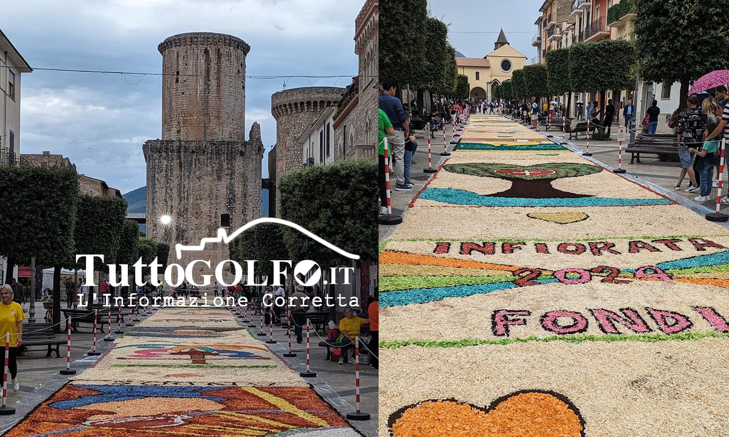 Fondi, infiorata - Torna in viale Vittorio Emanuele III e Piazza Duomo