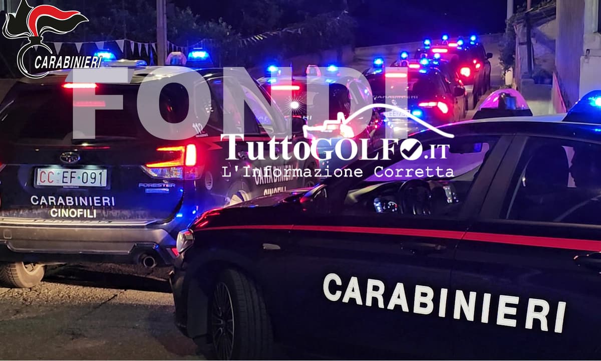 Droga, ricettazione e munizioni: tre interventi dei Carabinieri a Fondi in una sola notte