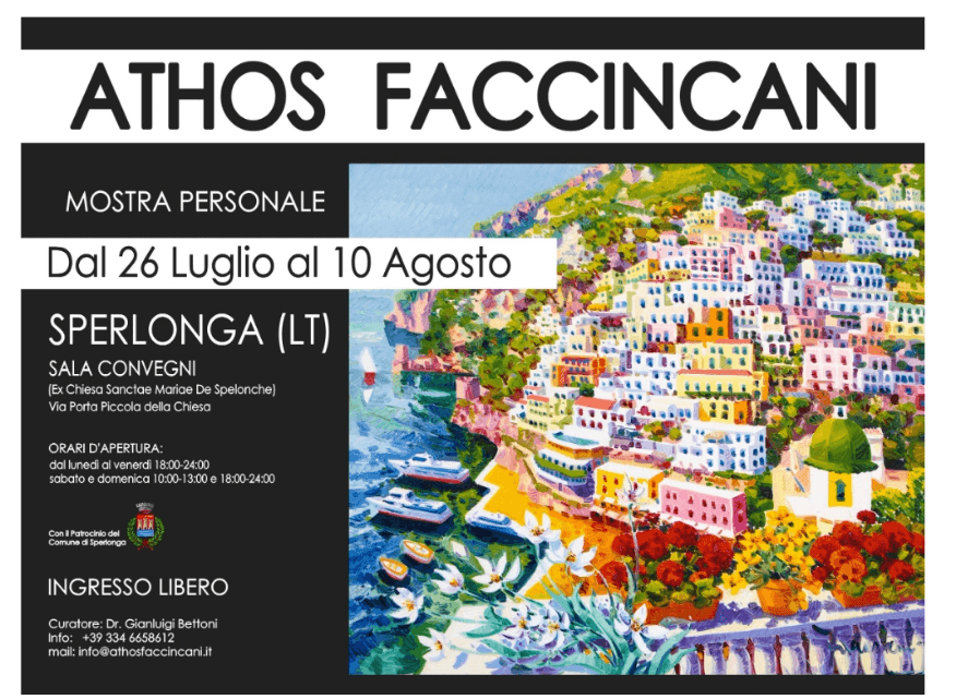 Personale dell'artista Athos Faccincani a Sperlonga