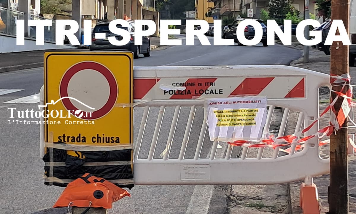 La strada provinciale Itri–Sperlonga è ancora chiusa al traffico