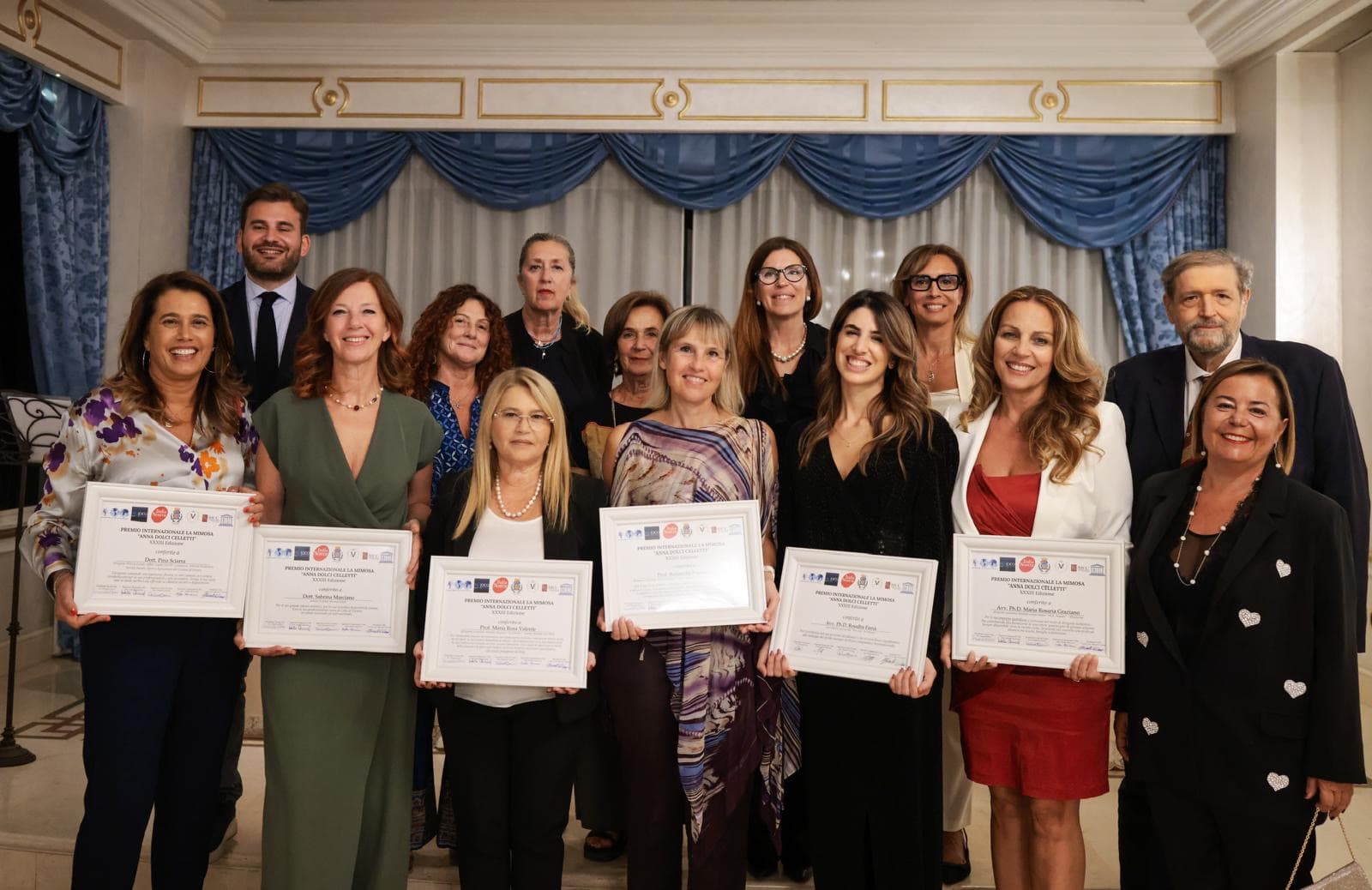 Grande riscontro alla XXXIII° edizione del Premio internazionale Italia Nostra "La Mimosa-Anna Dolci Celletti" al Grande Albergo Miramare