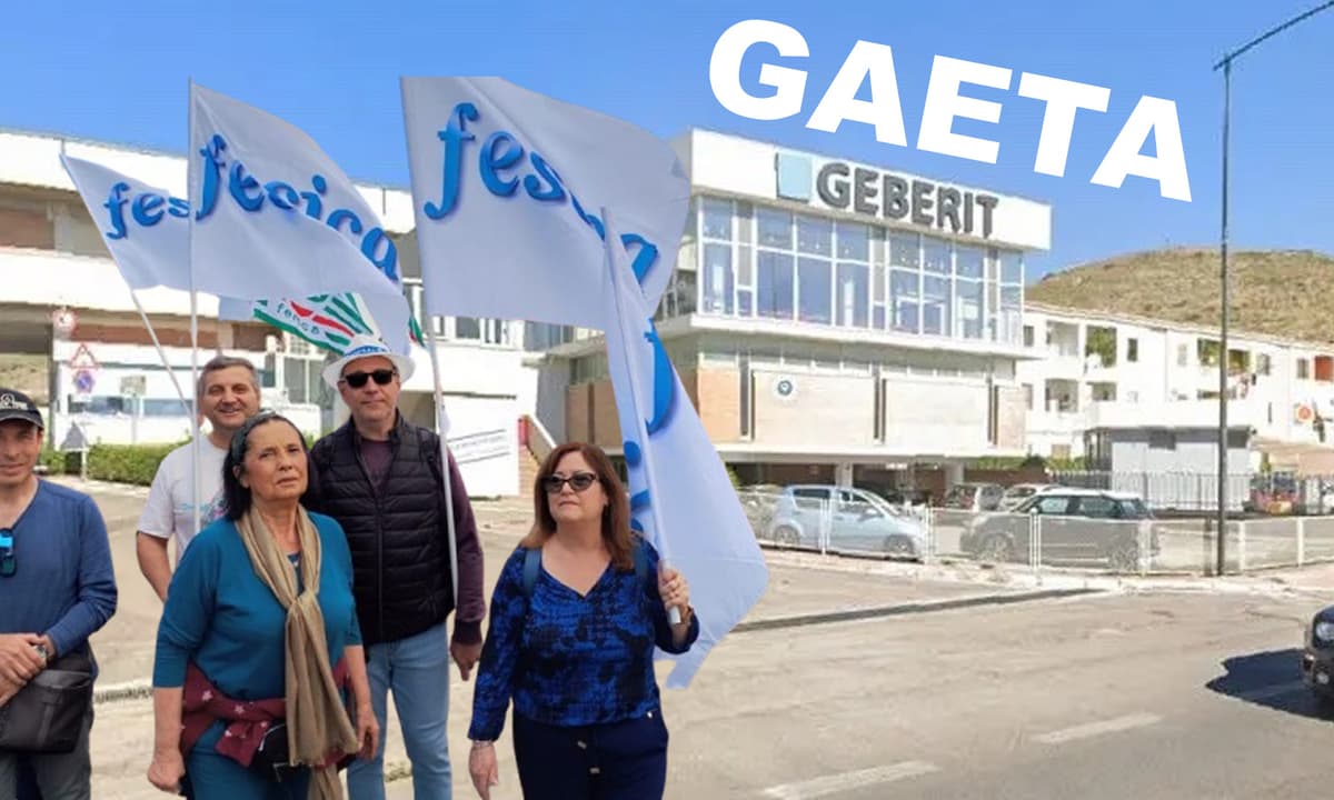 Fesica Confsal alla Geberit Gaeta: "Difendiamo la dignità dei lavoratori Geberit Ceramica di Gaeta"