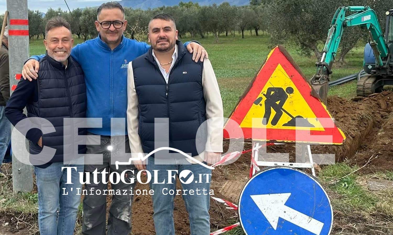 Cellole - Un momento storico per Borgo Centore: iniziati i lavori dell'acquedotto
