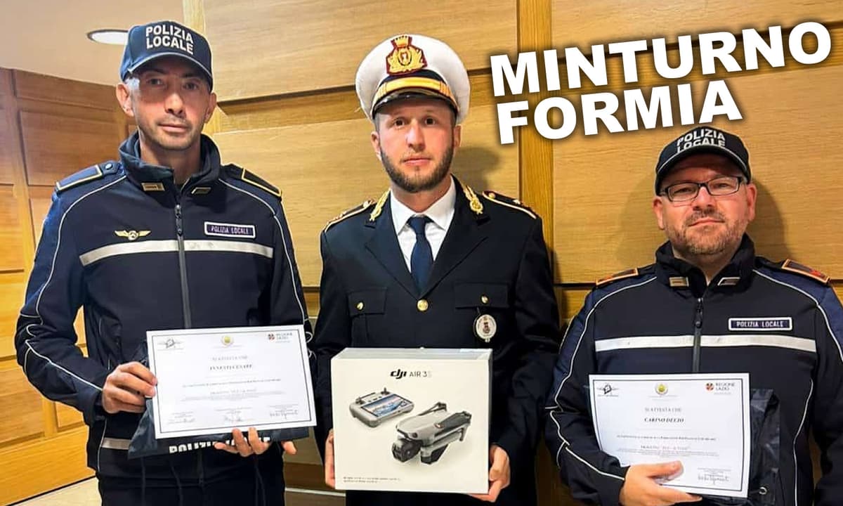 La Polizia Locale di Formia e Minturno entra nell'era del volo. Consegnati i droni e gli attestati ai nuovi piloti