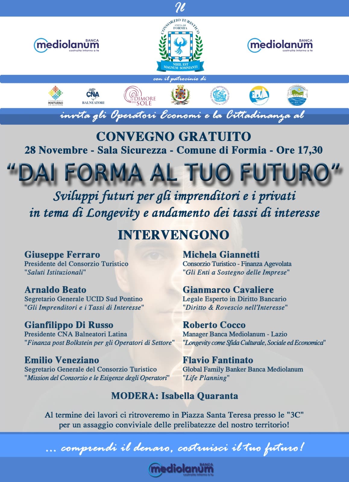 Comune di Formia: "Dai forma al tuo futuro", convegno sala Sicurezza, 28 novembre ore 17:30
