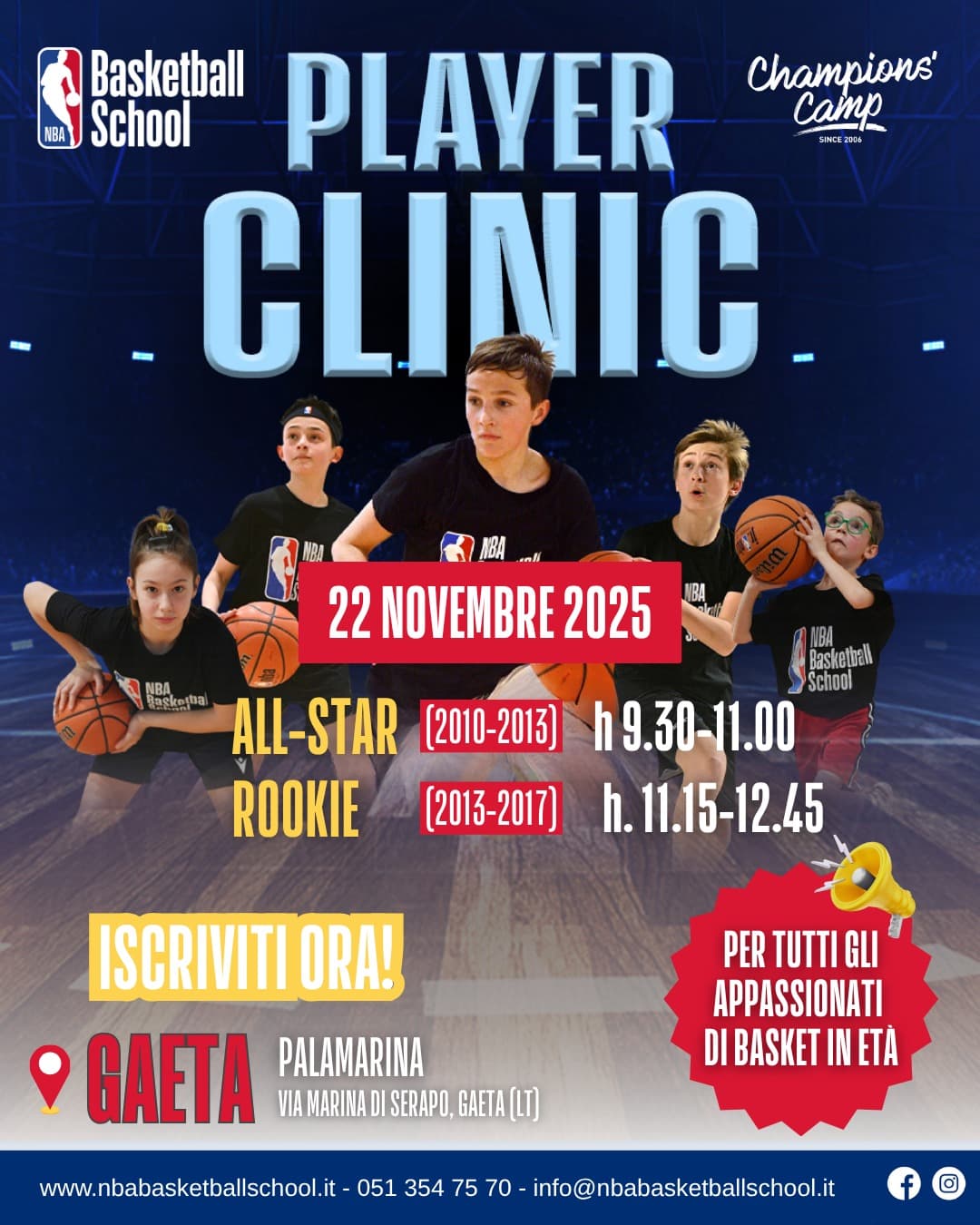A Gaeta l'NBA Clinic Tour