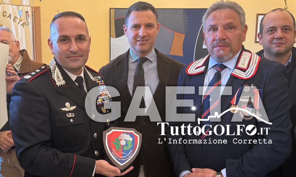 Gaeta, encomio speciale al Tenente Colonnello Luca Bordin per un significativo gesto di coraggio civico