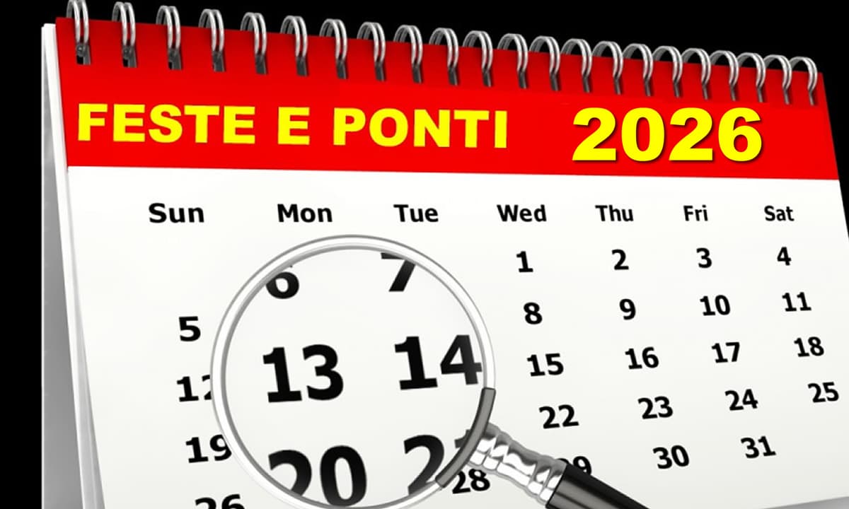 Ponti 2026. Tantissime le feste da calendario