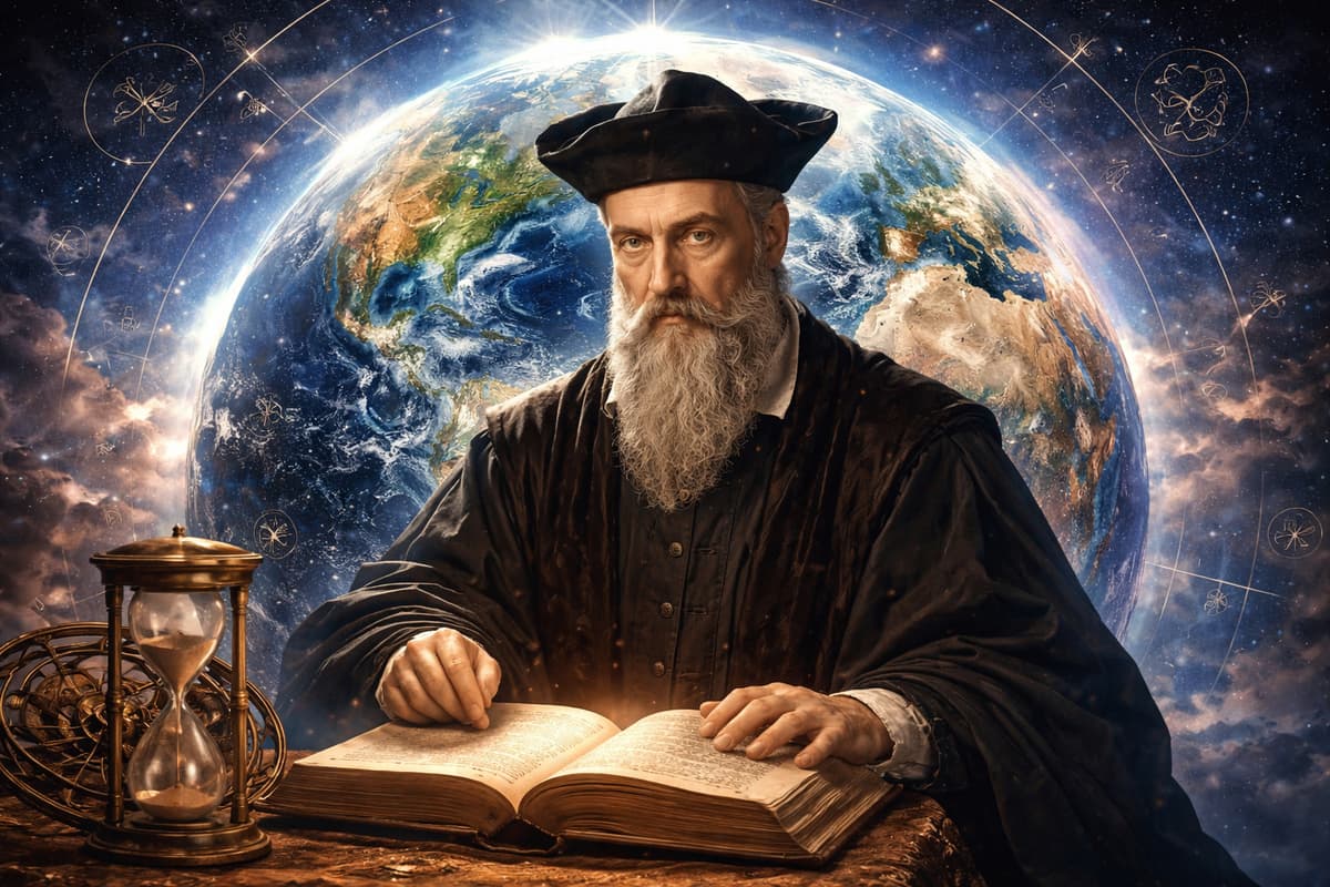 Nostradamus, l’ombra del 2026 sul mondo che verrà tra profezie, interpretazioni e bisogno di certezze