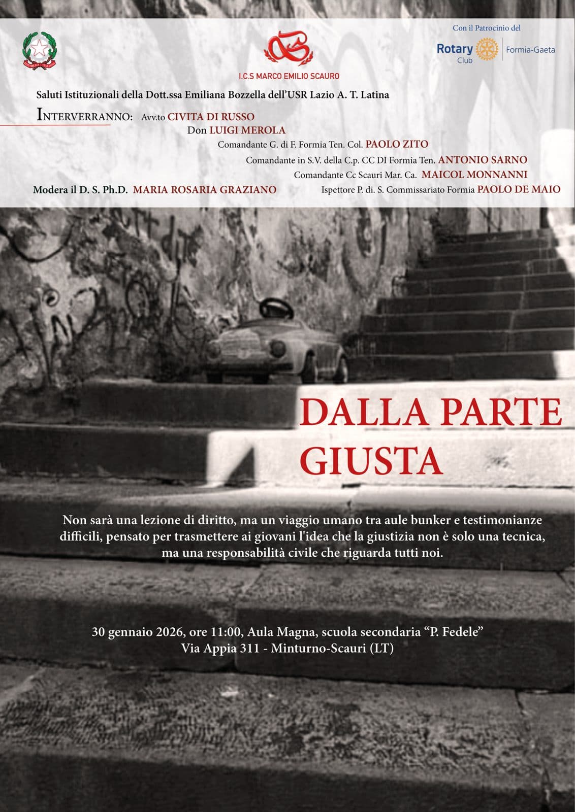 Dalla parte giusta: la scuola come presidio di legalità e coscienza civile