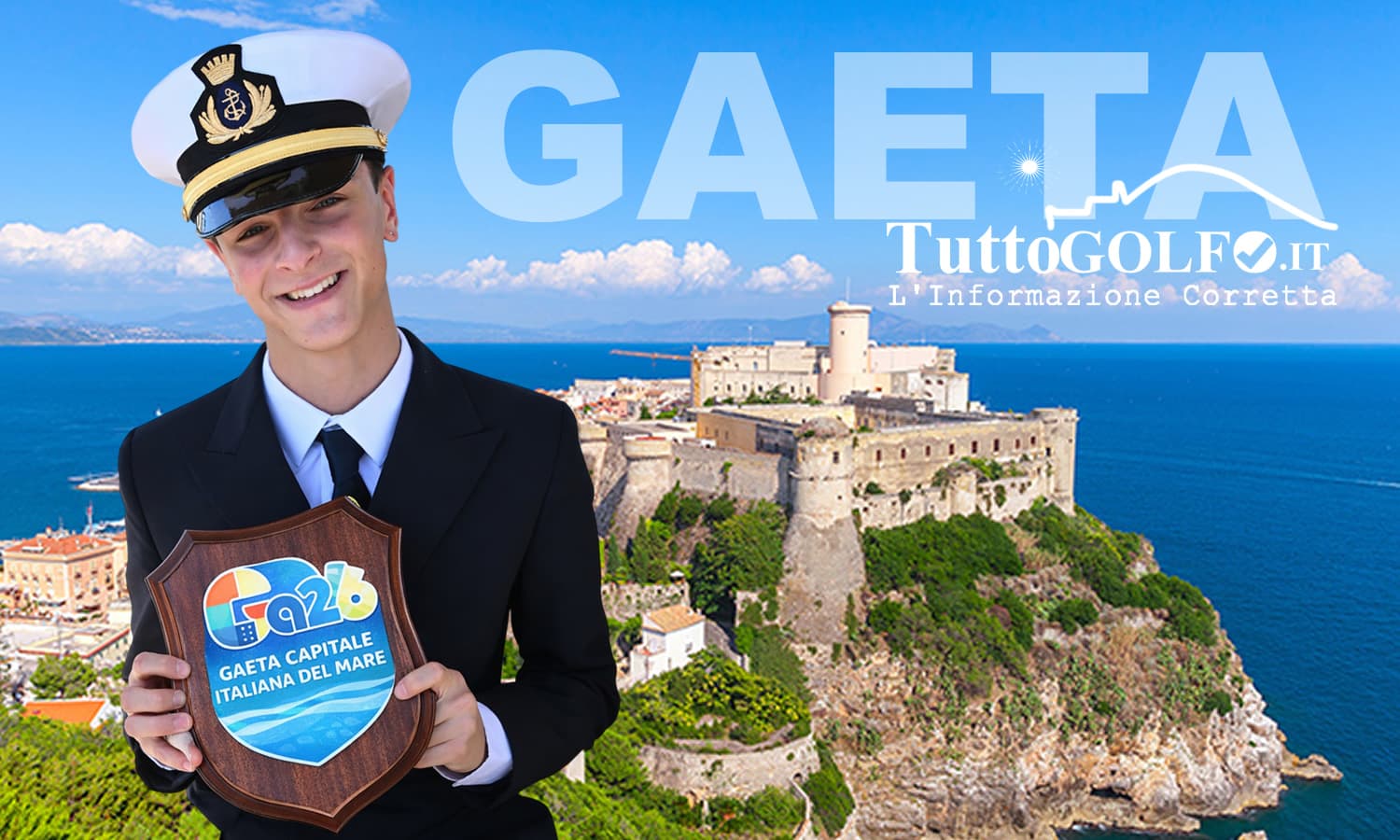 Gaeta Capitale Italiana del Mare 2026: svelato il logo ufficiale. Un ponte tra storia marittima e futuro, firmato da uno studente del Caboto