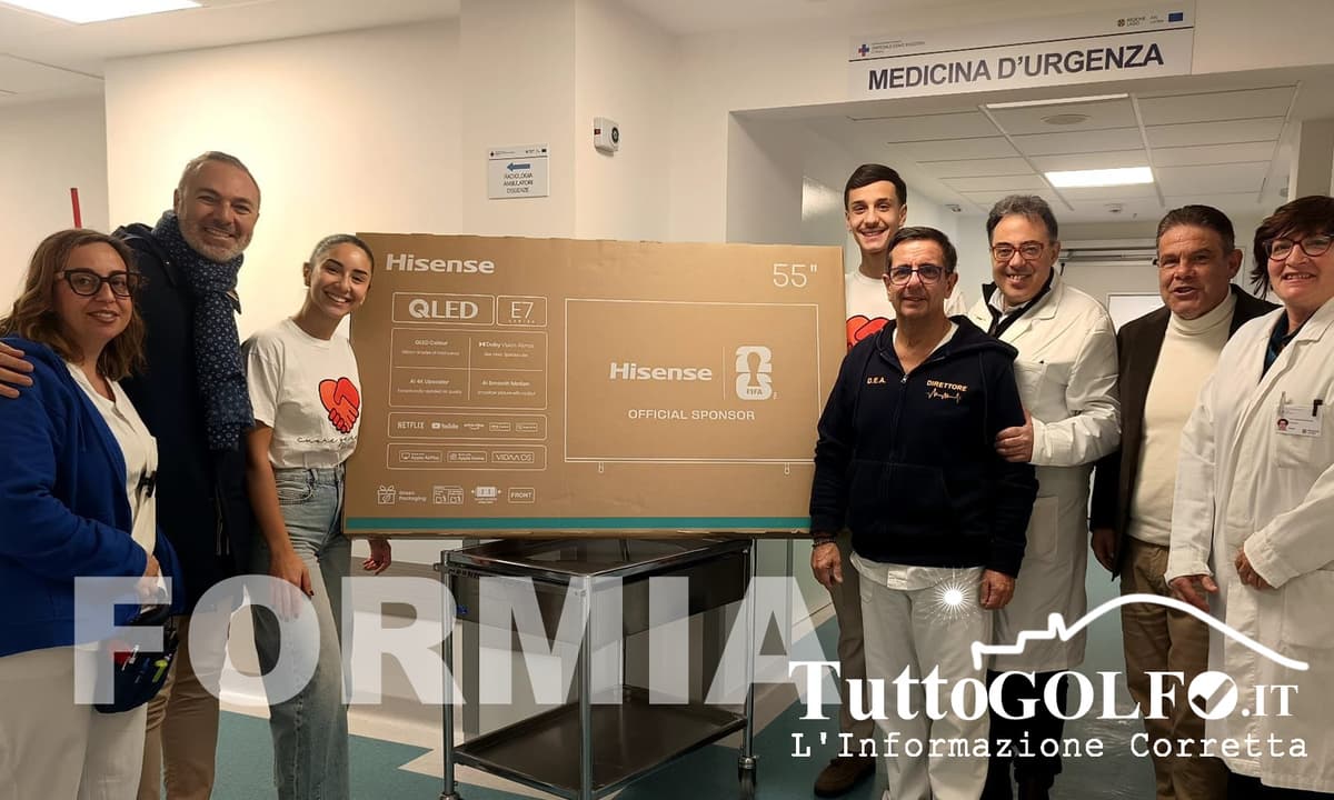 Formia - Un gesto di solidarietà per il pronto soccorso: “Cuore Generoso” dona un televisore al Dono Svizzero