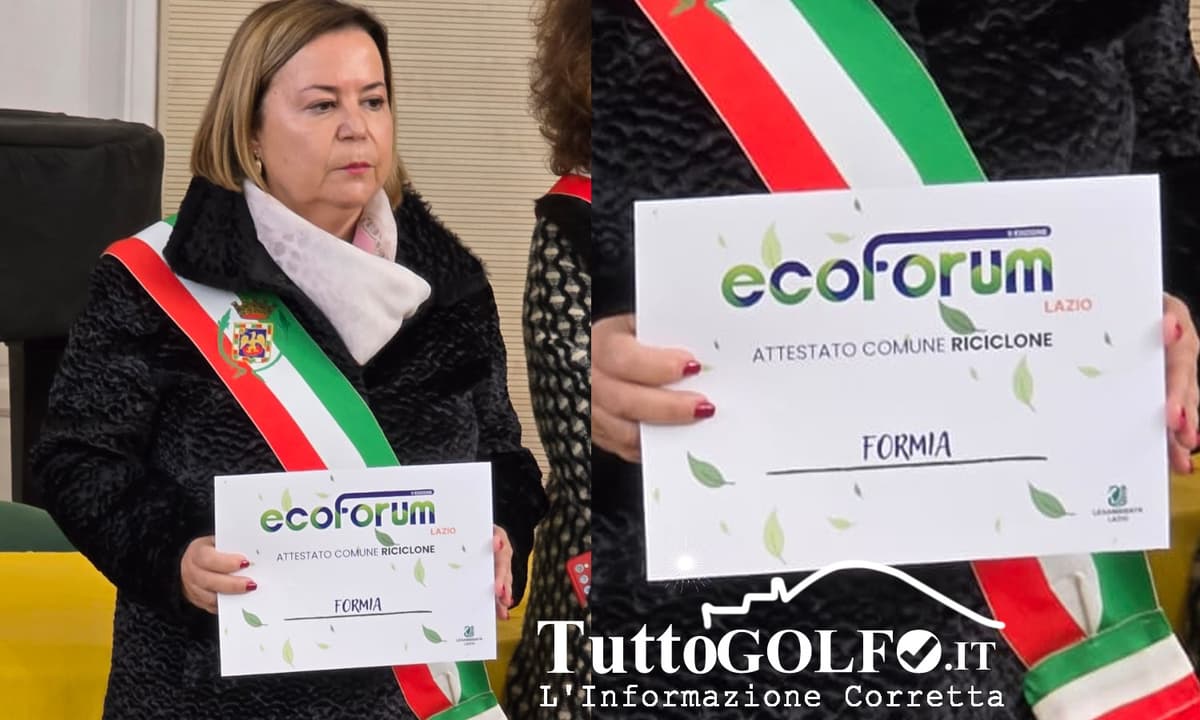 Formia ancora tra i “Comuni Ricicloni”: premiata a Latina al 10° Ecoforum Regionale di Legambiente
