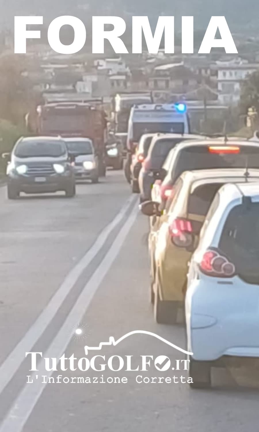 Formia, incidente sulla Variante Appia: traffico rallentato. Sul posto il 118
