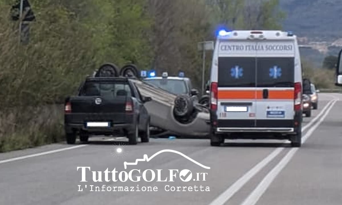 Auto si ribalta in direzione Spigno Saturnia: intervento di 118 e Carabinieri