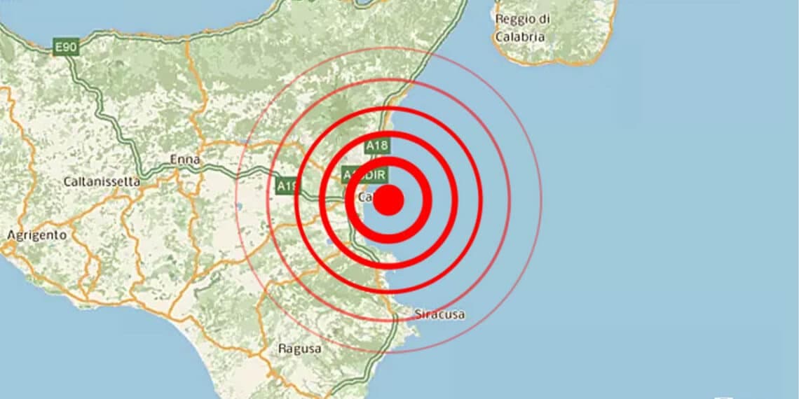 TERREMOTO MAGNITUDO 4.5 IN PROVINCIA DI CATANIA