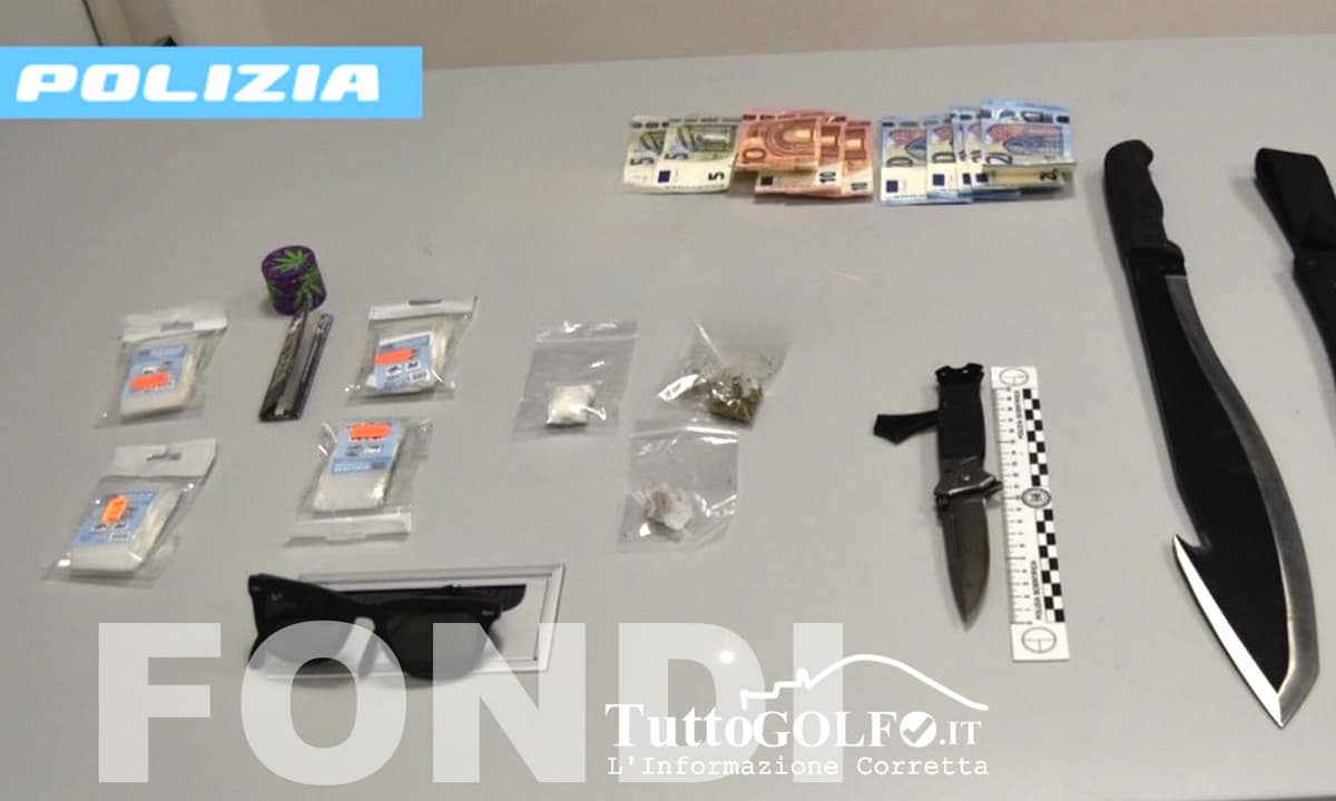 Fondi, armi e stupefacenti: arrestato in flagranza dalla Polizia di Stato