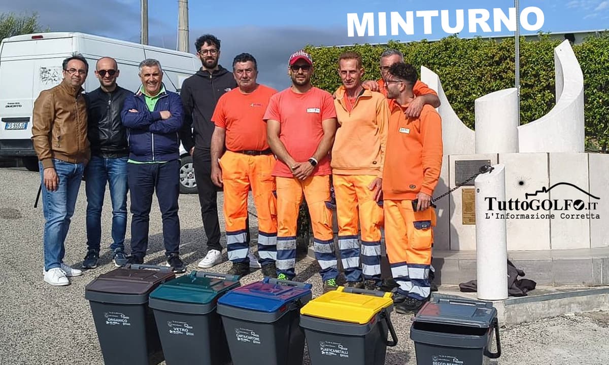 Minturno, parte la nuova fase della raccolta differenziata: D’Acunto tra i cittadini per la sfida finale