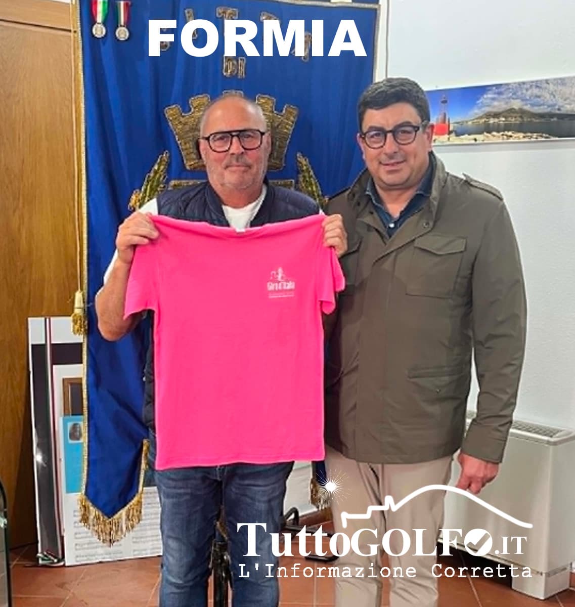 Visita speciale a Formia dell'ex ciclista belga Wilfried Reybrouck, vincitore della 1^ tappa "Città del Vaticano-Formia del 16 maggio 1974