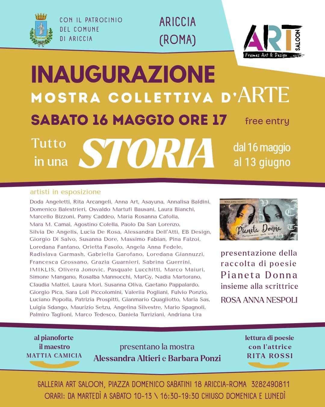 L’arte racconta “Tutto in una storia”: oltre cento opere in mostra alla Galleria Art Saloon